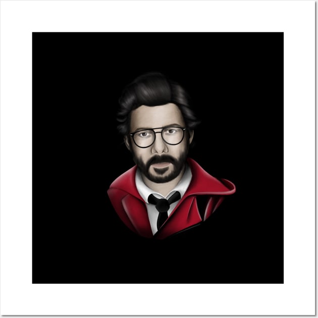 La casa de papel - El profesor Wall Art by showmetype